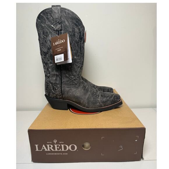 Laredo Mens Western Jessco Leather Boot Mens Size 9, NIB main image 4